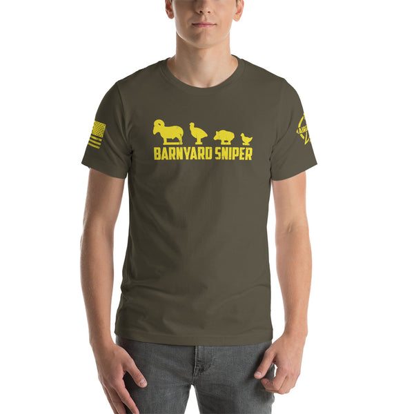 BARNYARD SNIPER T-SHIRT / ARMY - YELLOW