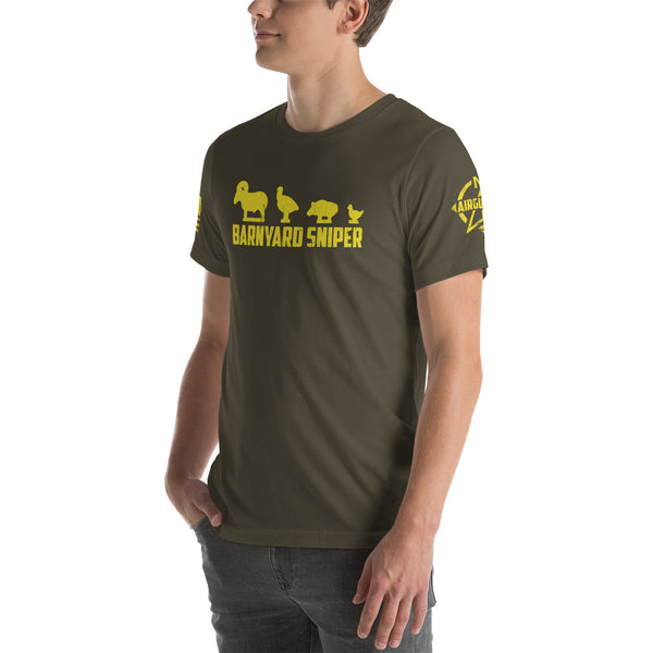 BARNYARD SNIPER T-SHIRT / ARMY - YELLOW