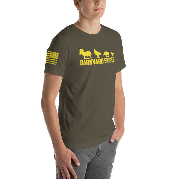 BARNYARD SNIPER T-SHIRT / ARMY - YELLOW